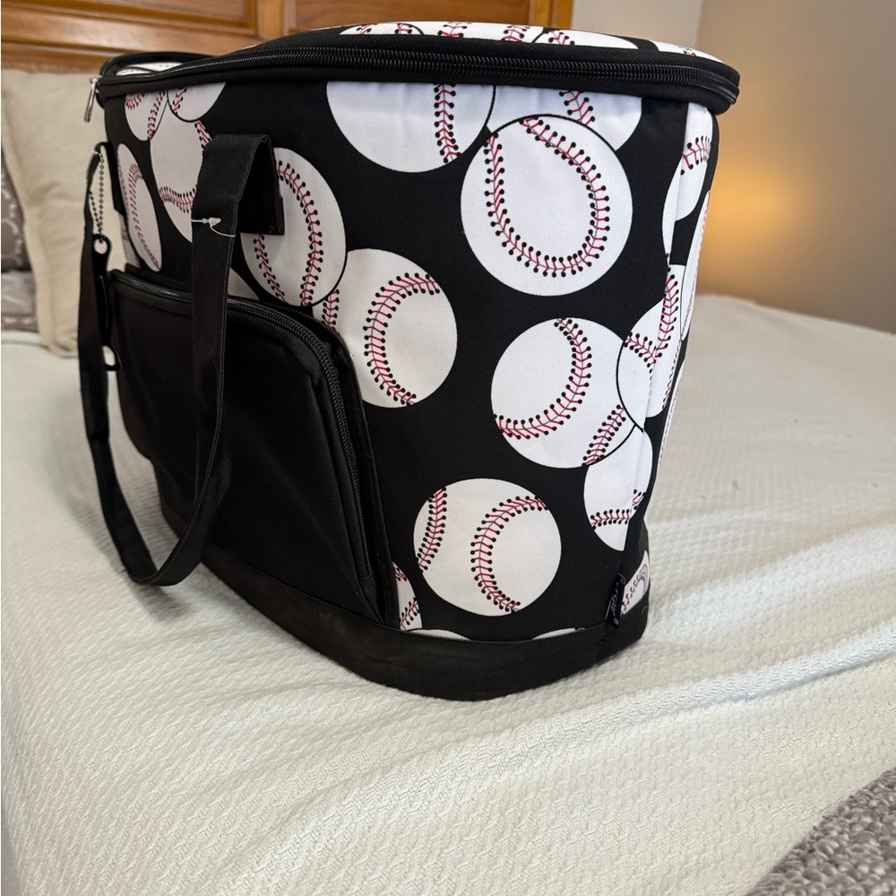 Large baseball theme cooler bag